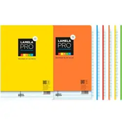 (09A403) LAMELA RECAMBIO PRO 100H A4 90GR CUADROVÍA 3MM 5 BANDAS COLOR 4 TALADROS OFFSET BLANCO