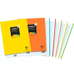 (09A404) LAMELA RECAMBIO PRO 100H A4 90GR CUADROVÍA 4MM 4 TALADROS 5 BANDAS COLOR OFFSET BLANCO