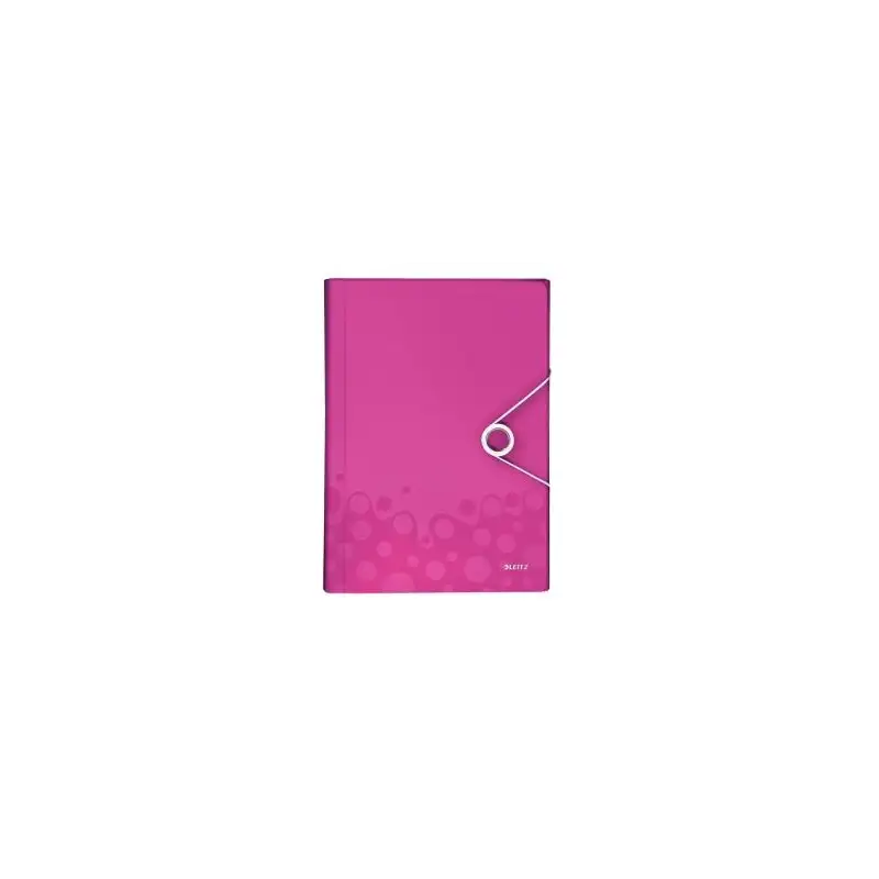(45890023) LEITZ CARPETA ACORDEÓN WOW PP 6 SEPARADORES A4 FUCSIA