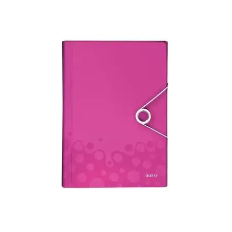 (45890023) LEITZ CARPETA ACORDEÓN WOW PP 6 SEPARADORES A4 FUCSIA