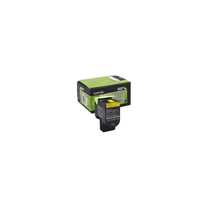 (80C20Y0) LEXMARK 802Y TONER RETORNABLE AMARILLO(1K)