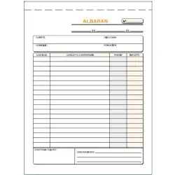 (T-120) LOAN TALONARIO ALBARANES CUARTO NATURAL DUPLICADO AUTOCOPIA