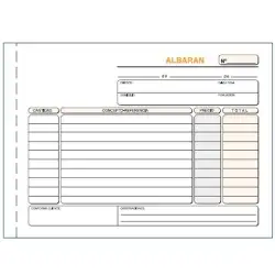 (T-121) LOAN TALONARIO ALBARANES CUARTO APAISADO TRIPLICADO AUTOCOPIA