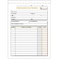 (T-27) LOAN TALONARIO PEDIDOS CUARTO NATURAL SIN COPIA