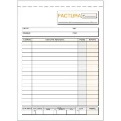 (T-63) LOAN TALONARIO FACTURAS CUARTO NATURAL DUPLICADO AUTOCOPIA