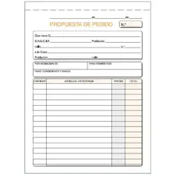 (T-71) LOAN TALONARIO PEDIDOS CUARTO NATURAL DUPLICADO AUTOCOPIA
