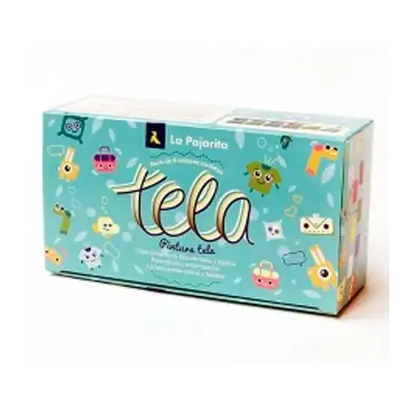 (119494) LA PAJARITA KIT SURTIDO PARA TELA BOTE DE 25ML COLORES SURTIDOS CON PINCEL -6U-