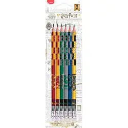 (851701) MAPED LÁPICES DE GRAFITO HARRY POTTER HB C/GOMA DECORADOS ESTUCHE DE 6 C/SURTIDOS