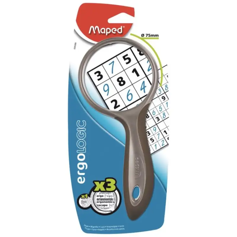 (039300) MAPED LUPA REDONDA DE LECTURA ERGOLOGIC DIÁMETRO 75 MM AUMENTO X3