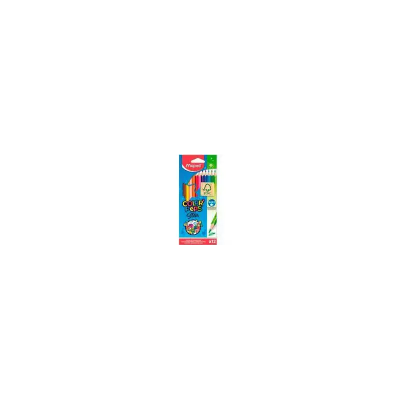 (183212FC) MAPED LÁPICES DE COLORES COLOR´PEPS STAR CERTIFICADO FSC C/SURTIDOS ESTUCHE 12 UD