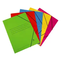 (1085SU) MARIOLA CARPETA CARTÓN 500 GR SOLAPA GOMAS FOLIO MATE 5 COLORES SURTIDOS -20U-