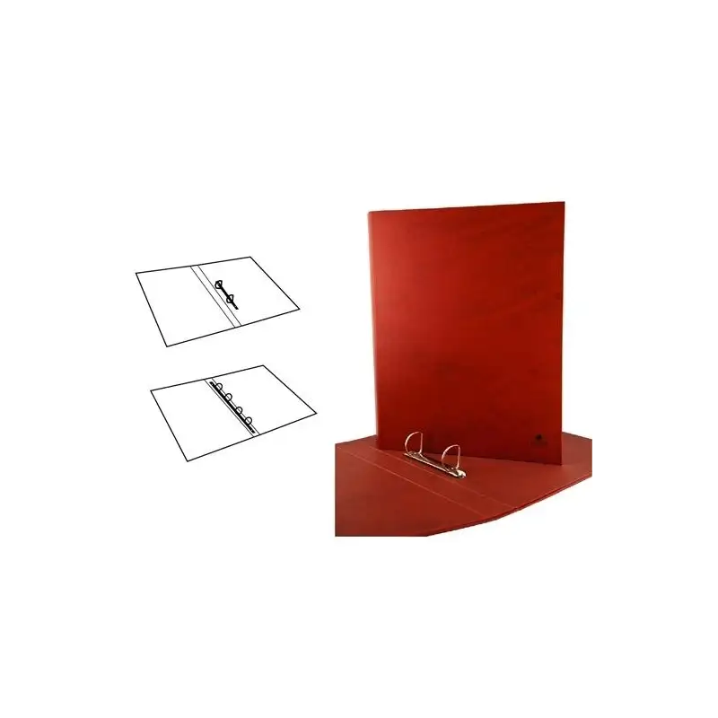 (582NF6) MARIOLA CARPETA ANILLAS MIXTAS 2X25MM FOLIO CARTÓN FORRADO PLASTIFICADO MATE CUERO