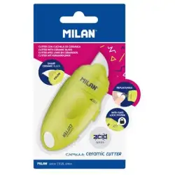 (BWM10337Y) MILAN CUTTER HOJA CERÁMICA CAPSULE SERIE ACID BLÍSTER AMARILLO