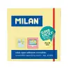 (417190) MILAN BLOC NOTAS SÚPER ADHESIVAS REMOVIBLES 90H 76X76 AMARILLO CLARO