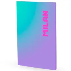 (57243L48SNPR) MILAN LIBRETA ENCOLADA A4 48H PAPEL 95GR CUADRICULA 5X5 COLECCIÓN SUNSET LILA