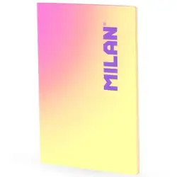 (57243L48SNY) MILAN LIBRETA ENCOLADA A4 48H PAPEL 95GR CUADRICULA 5X5 COLECCIÓN SUNSET AMARILLO