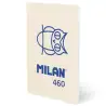 (57252G24BG460) MILAN LIBRETA GRAPADA A5 24H PAPEL BLANCO 95GR LÍNEA 7MM COLECCIÓN 460 SINCE 1918 BEIGE