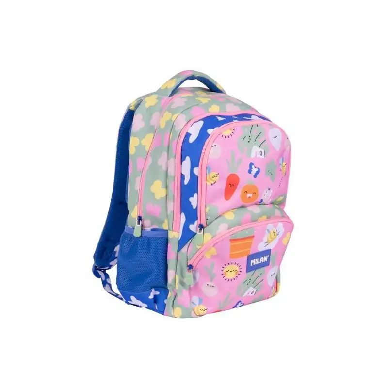 (624604GG) MILAN MOCHILA ESCOLAR 4 CREMALLERAS 25L SERIE ESPECIAL GREEN & GROW