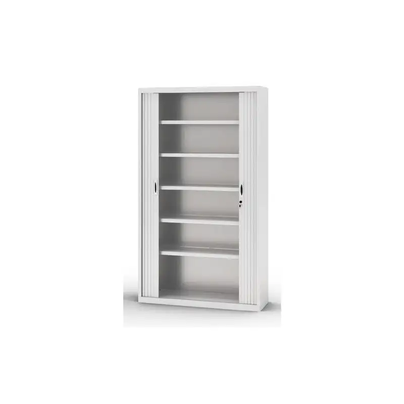 (LW1980-7035) ARMARIO METÁLICO DOS PUERTAS PERSIANA CORREDERAS 1980X1200X450 CM (ALTO X ANCHO X FONDO) INCLUYE 4 BALDAS ACABA...