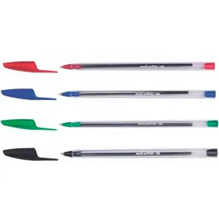 (BC188-50-2) MOLIN BOLÍGRAFO BASIC CRISTAL BALL POINT PEN ROJO