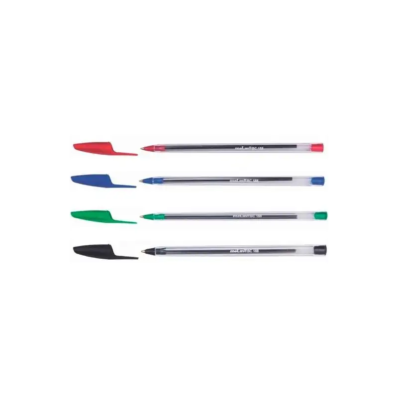 (BC188-50-5) MOLIN BOLÍGRAFO BASIC CRISTAL BALL POINT PEN VERDE -CAJA 50-