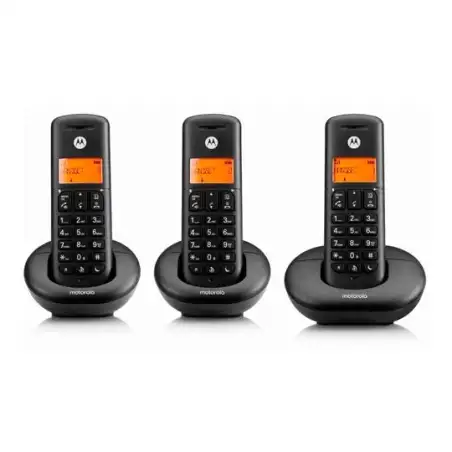 (F52000K50O3AES) MOTOROLA TELEFONO INALAMBRICO E203 NEGRO DECT TRIO