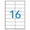 (10524) MULTI-3 ETIQUETAS ADHESIVAS 105X37MM INKJET/LÁSER C/RECTOS 16 X 500H BLANCO