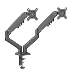 (NXDMA02B) NILOX SOPORTE DE MESA GIRATORIO E INCLINABLE 2 BRAZOS ARTICULADO HASTA 32" NEGRO