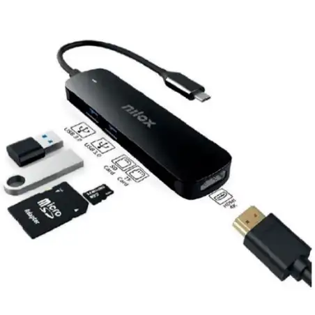 (NXDSUSBC05) NILOX DOCK STATION 5 EN 1 USB-C A 1XHDMI 4K