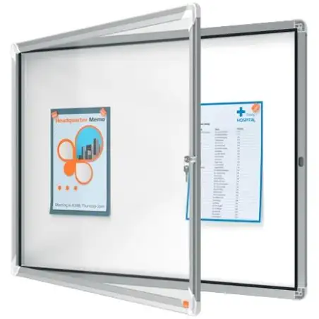 (1902559) NOBO VITRINA INTERIOR PREMIUM PLUS PARA 8 HOJAS A4 SUPERFICIE BLANCA MAGNÉTICA