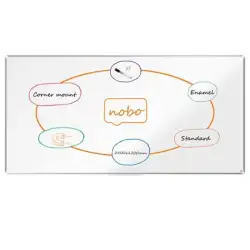 (1915151) NOBO PIZARRA PREMIUM PLUS DE ACERO VITRIFICADO 240X120CM BLANCO