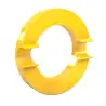 (95551-14822) NOVUS DAHLE 95551 IMÁN MEGA MAGNET CÍRCULO XL Ø8CM C/ENGANCHE AMARILLO