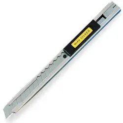 (SILVER) OLFA CUTTER SILVER  / CUCHILLA FRACTURABLE DE 9 MM / SISTEMA AVANCE CUCHILLA AUTOMATICO