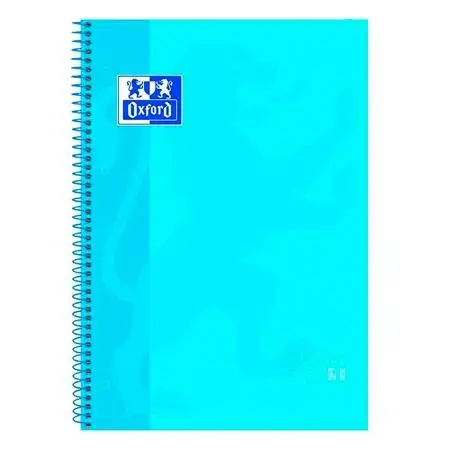 (400028276) OXFORD CUADERNO CLASSIC EUROPEANBOOK 1 WRITE&ERASE 80H A4+ 5X5MM MICROPERFORADO T/EXTRADURA TURQUESA