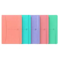 (400154941) OXFORD CUADERNO COSIDO SIGNATURE 80H A5 1 LÍNEA CIERRE C/GOMA TAPA EXTRADURA C/SURTIDOS PASTEL