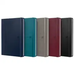 (400163610) OXFORD CUADERNO COSIDO SIGNATURE 80H A5 1 LÍNEA CIERRE C/GOMA TAPA EXTRADURA C/SURTIDOS CLÁSICO