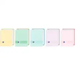 (400184020) OXFORD CUADERNO EUROPEANBOOK 1 LIVE&GO  80H A4+ 5X5 TAPA PLÁSTICO OPACO C/SURTIDOS PASTEL