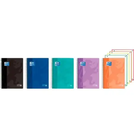 (400196863) OXFORD CUADERNO EUROPEANBOOK 4 CLASSIC 120H A5+ 5X5 WRITE&ERASE T/PLÁSTICO C/SURTIDOS VIVOS