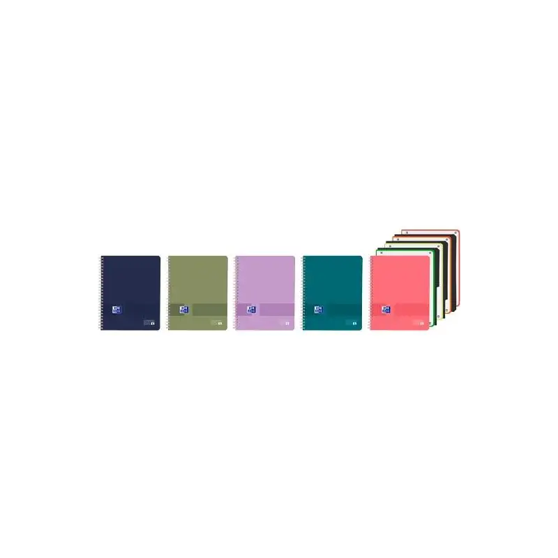 (400196874) OXFORD CUADERNO EUROPEANBOOK 4 LIVE&GO A4+ 120H 5X5 CON SEPARADORES TAPA PLÁSTICO C/SURTIDOS