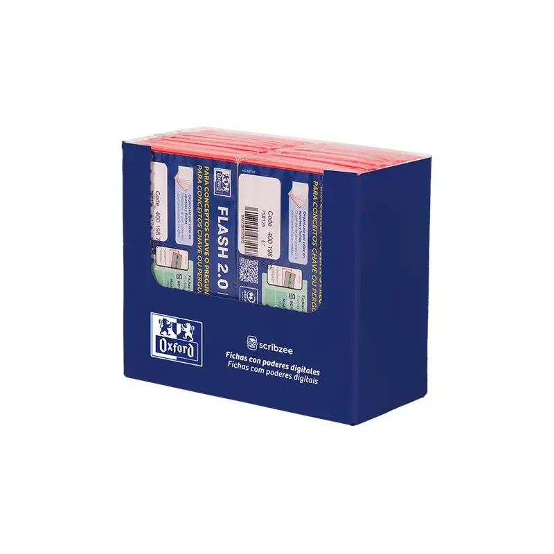(400206785) OXFORD FLASHCARDS 2.0 PAQUETE A7 30 FICHAS 1 LÍNEA ROJO