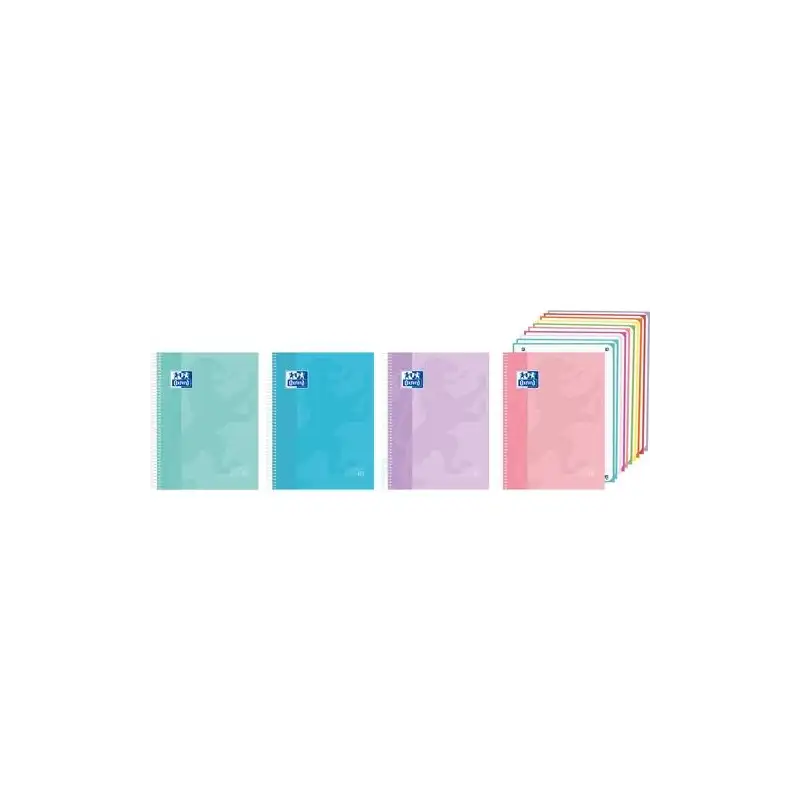 (400207861) OXFORD CUADERNO EUROPEANBOOK 10 XL TOUCH A4+ 200H 5X5 WRITE&ERASE TAPA EXTRADURA C/SURTIDOS PASTEL