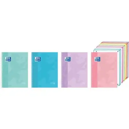 (400207861) OXFORD CUADERNO EUROPEANBOOK 10 XL TOUCH A4+ 200H 5X5 WRITE&ERASE TAPA EXTRADURA C/SURTIDOS PASTEL