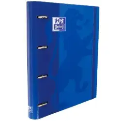 (400109181) OXFORD CARPETA ANILLAS 4 X 35MM CLASSIC EUROPEANBINDER C/RECAMBIO 100H A4+ 5X5 T/EXTRADURA AZUL MARINO