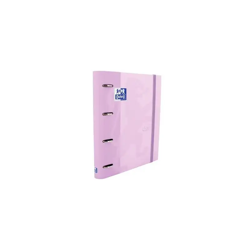 (400127155) OXFORD CARPETA ANILLAS 4X35MM TOUCH EUROPEANBINDER C/RECAMBIO 100H A4+ 5X5 T/EXTRADURA MALVA PASTEL