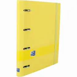 (400158660) OXFORD & YOU TE CARPETA 4 ANILLAS 35MM EUROPEANBINDER A4+ T/EXTRADURA C/RECAMBIO 5X5 BANANA