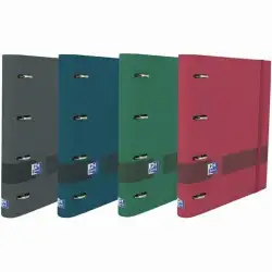 (400159887) OXFORD & YOU CARPETA 4 ANILLAS 35MM EUROPEANBINDER A4+ T/EXTRADURA C/RECAMBIO 1 LÍNEA C/SURTIDOS NEUTROS