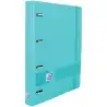 (400160536) OXFORD LIVE & GO CARPETA 4 ANILLAS 35MM EUROPEANBINDER A4+ POLYFOAM C/RECAMBIO 5X5 AQUA