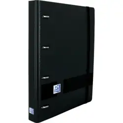 (400183096) OXFORD CARPETA ANILLAS  EUROPEANBINDER LIVE&GO 4X25 A5+ C/RECAMBIO DOTS WRITE&ERASE POLYFOAM NEGRO