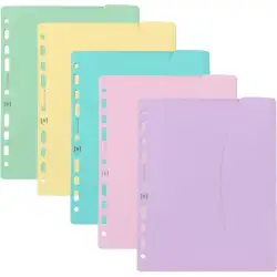 (400185546) OXFORD SOBRE MULTITALADRO CON VELCRO LIVE&GO A5+ PLÁSTICO FLEXIBLE OPACO C/SURTIDOS PASTEL