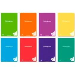 (20080) PACSA LIBRETA NOVENTAGRAMOS 48 HOJAS 4X4 TAPAS CARTULINA PLASTIFICADA A4 90GR 8 C/SURTIDOS -6U-
